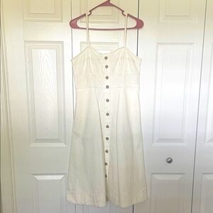 Universal Thread Ivory Button-Down Midi Dress